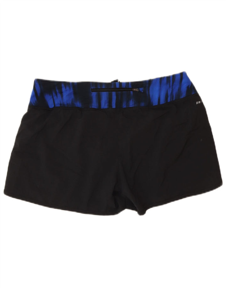 Pantaloncini sportivi NIKE da donna Dri Fit UK 14 medio poliestere nero tie-dye
