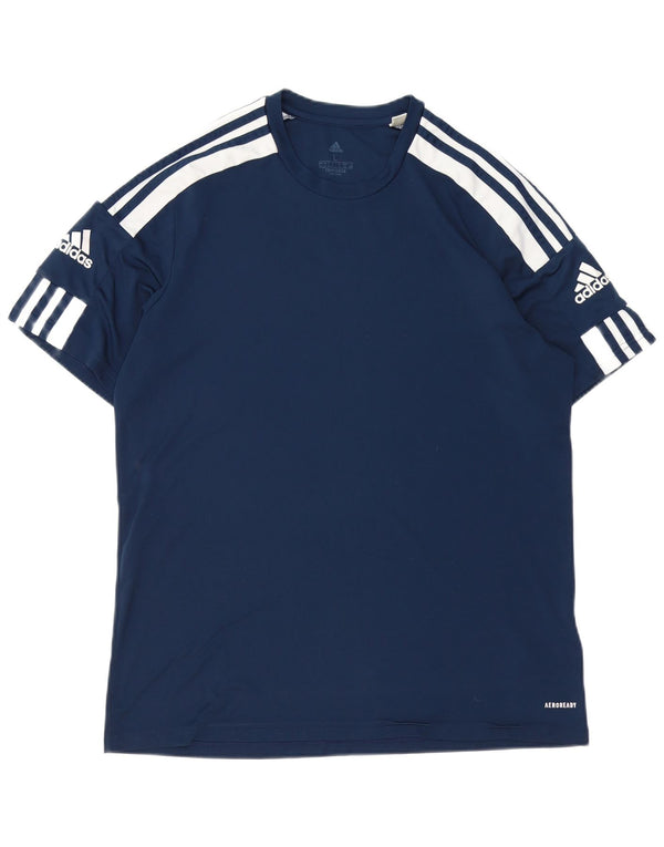T-shirt grafica Adidas Aeroready da uomo, grande, color block blu navy