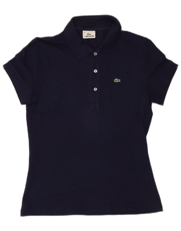 Polo da donna LACOSTE taglia 38 media cotone blu navy
