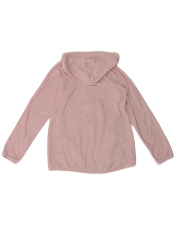 Maglione con cappuccio e zip grafica per ragazze Benetton 11-12 anni 2XL cotone rosa