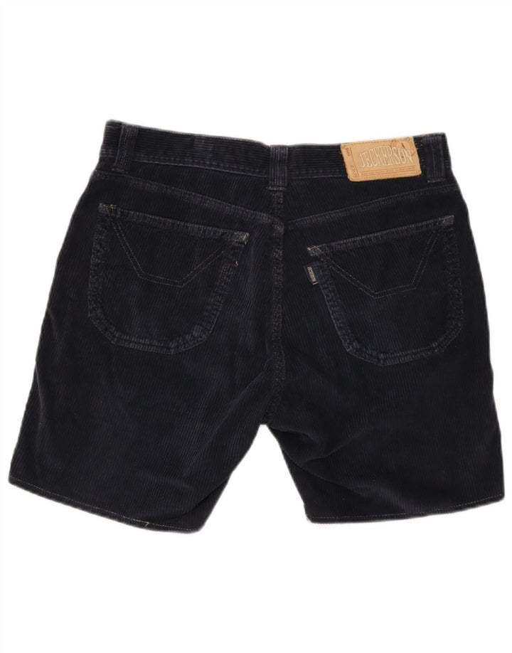 Pantaloncini di velluto a coste da uomo Jeckerson W33 cotone blu navy medio