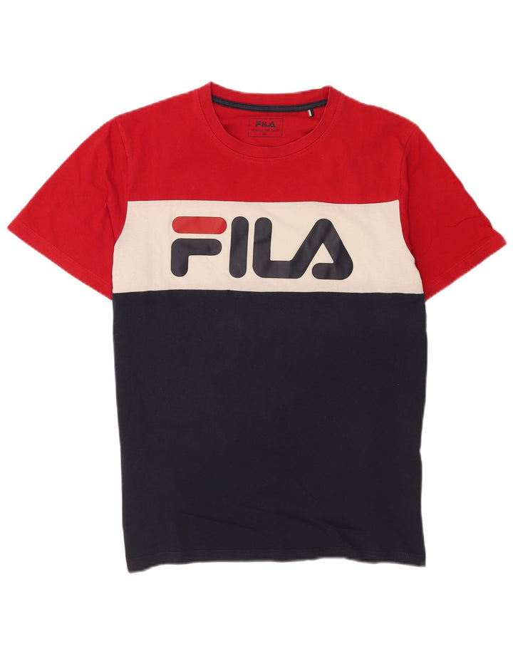 T-shirt grafica da uomo Fila Top Medium multicolore Colourblock