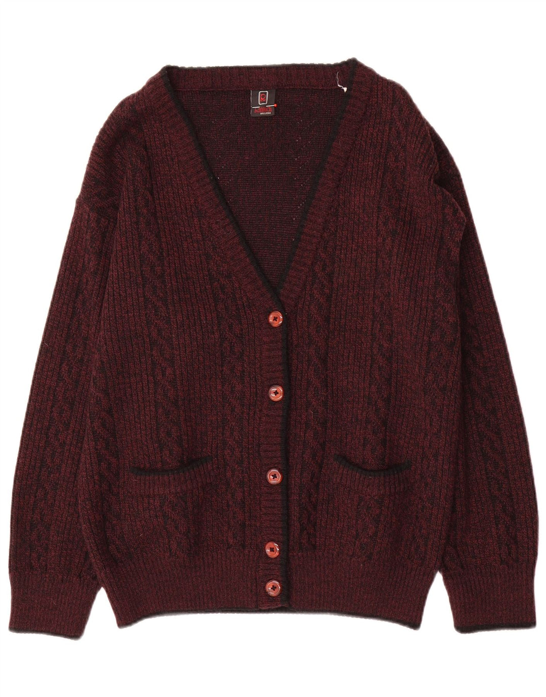 Maglione cardigan da donna Rinaldi UK 14 Large Maroon Wool