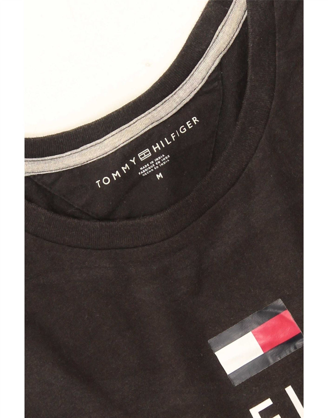 T-shirt grafica da uomo Tommy Hilfiger Top nera media
