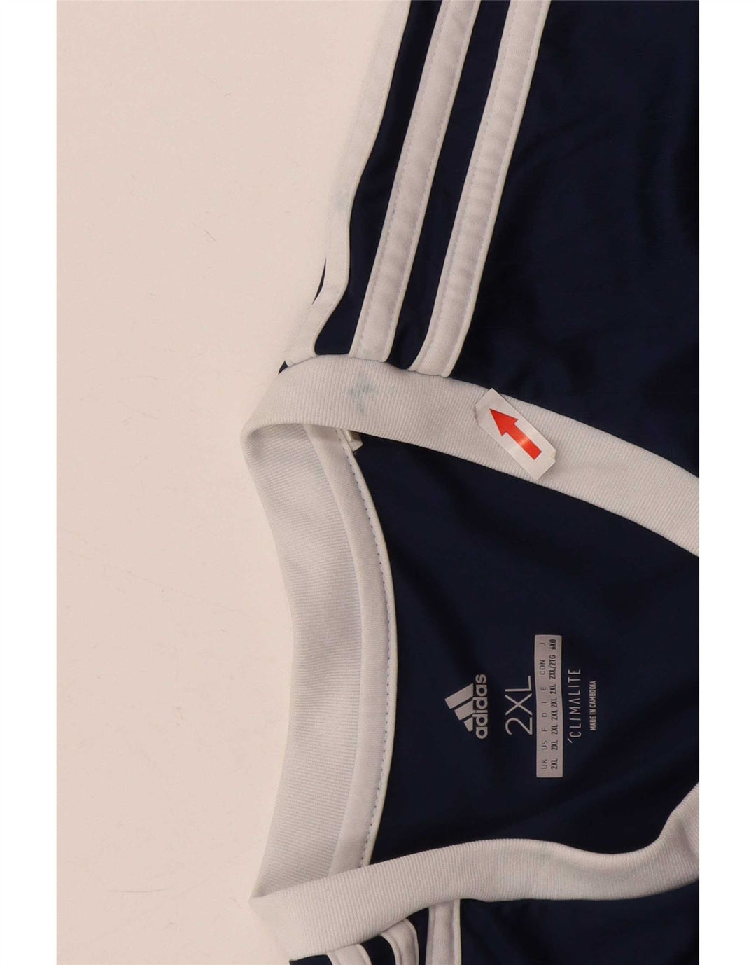 T-shirt Adidas Climalite da uomo Top 2XL Poliestere color block blu navy