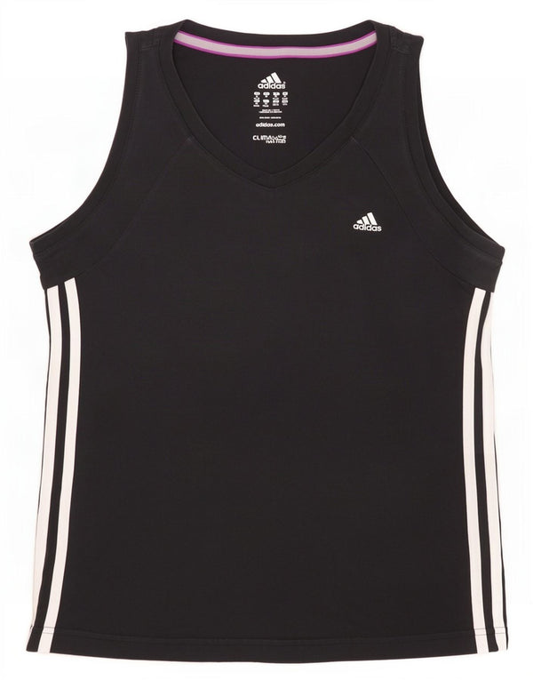 Canotta Adidas Climalite da donna UK 12/14 cotone nero medio
