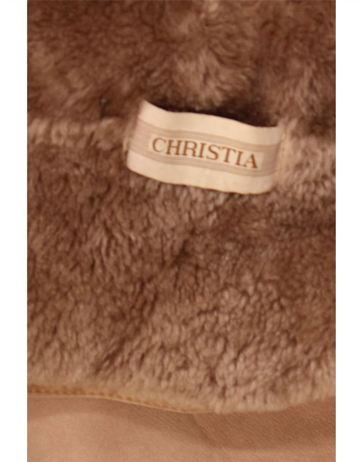 Giacca in shearling da donna Christia UK 20 2XL Beige