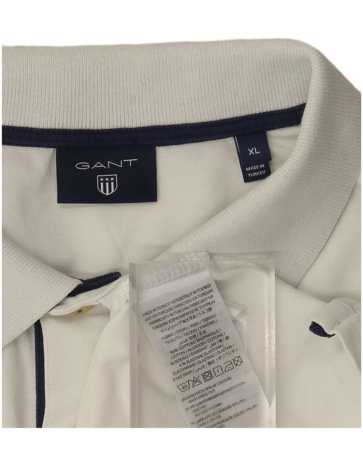 Polo da uomo Gant XL in cotone bianco