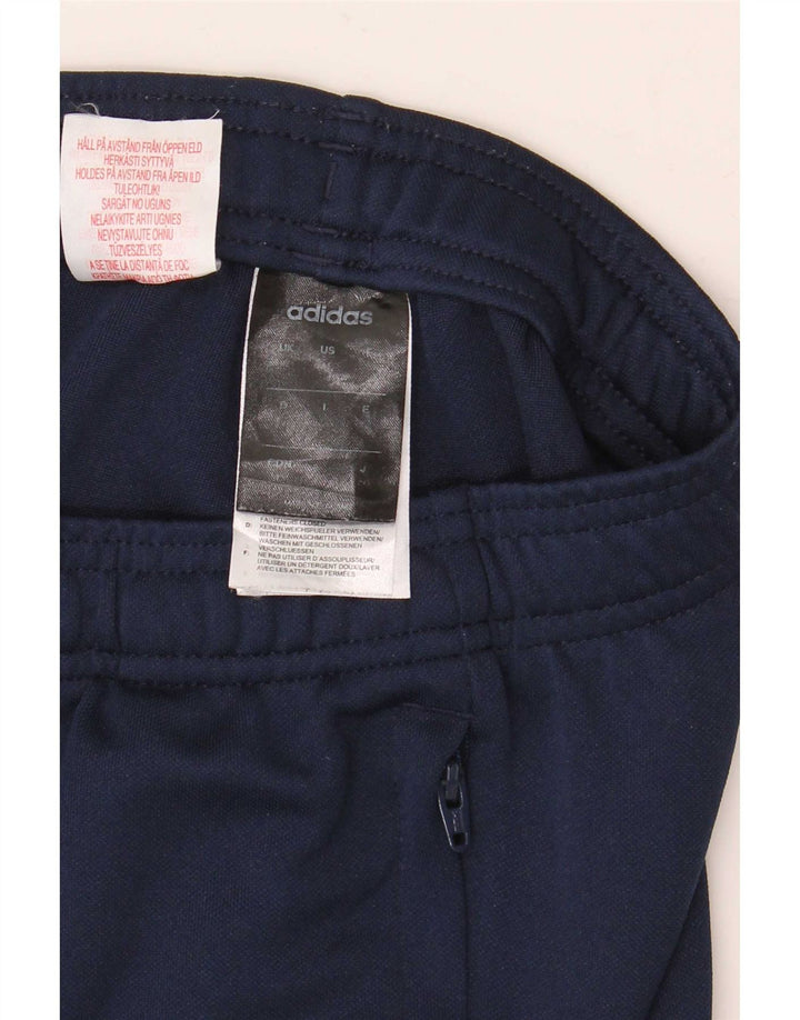 Pantaloni da tuta Adidas Climalite da ragazzo 11-12 anni in poliestere blu navy