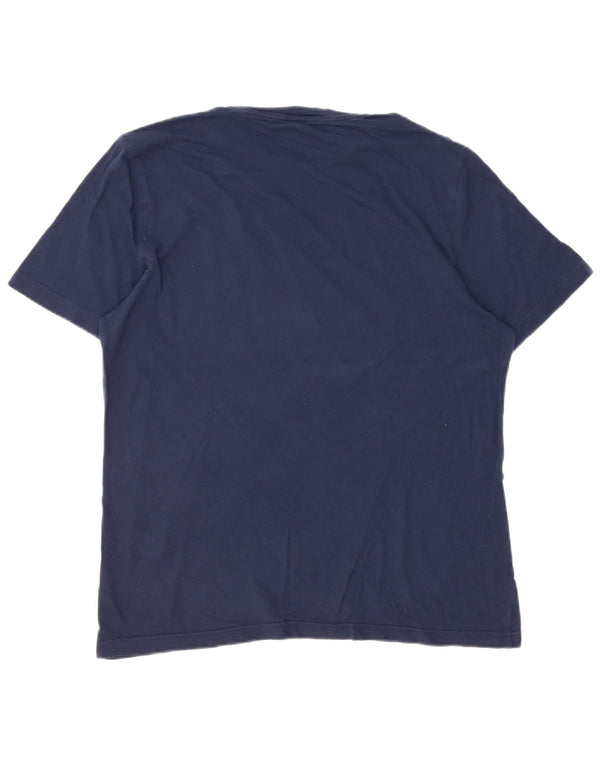T-shirt grafica da uomo REEBOK Top Large in cotone blu navy