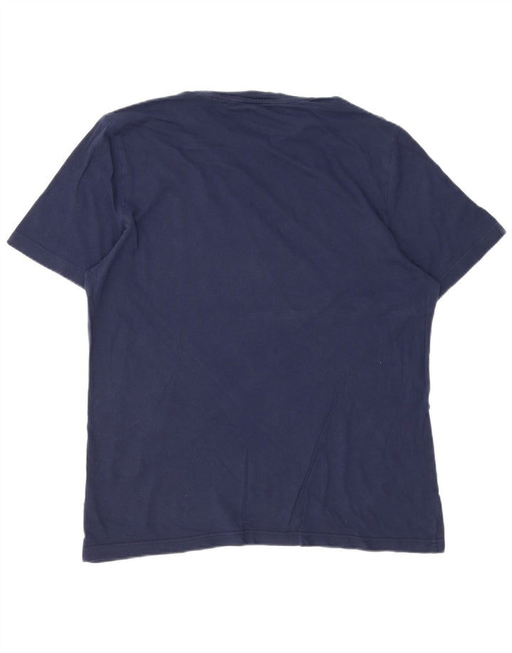T-shirt grafica da uomo REEBOK Top Large in cotone blu navy
