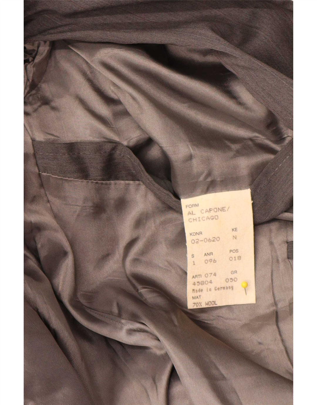 Giacca blazer doppiopetto da uomo Hugo Boss IT 50 grande lana a righe grigie