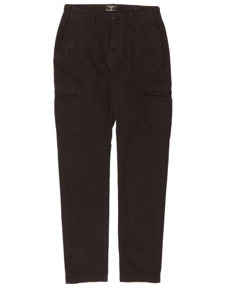 Pantaloni cargo slim da uomo Superdry W28 L32 cotone nero