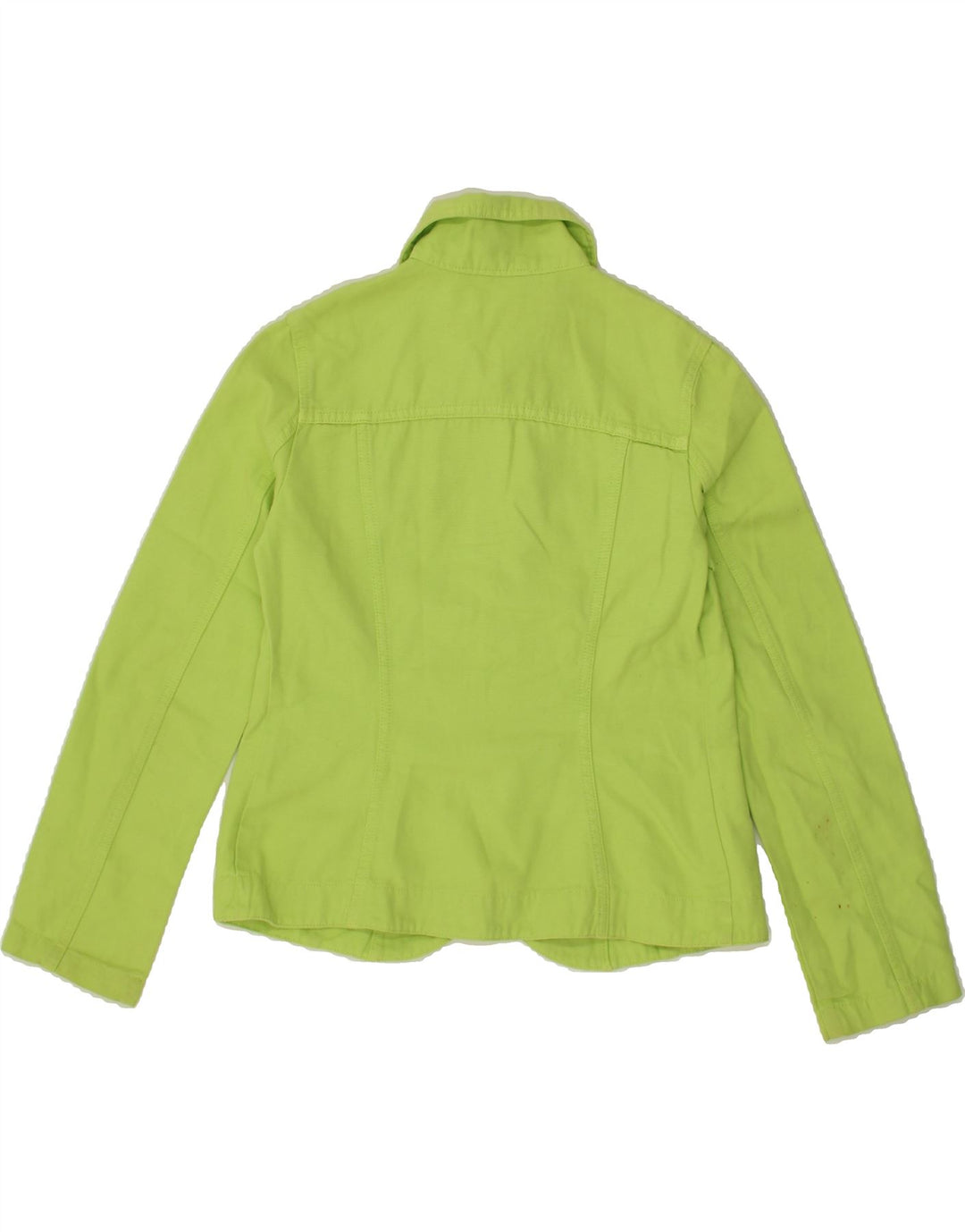 BENETTON Girls 4 Button Blazer Jacket 9-10 Years Large Green Cotton Vintage Benetton and Second-Hand Benetton from Messina Hembry 