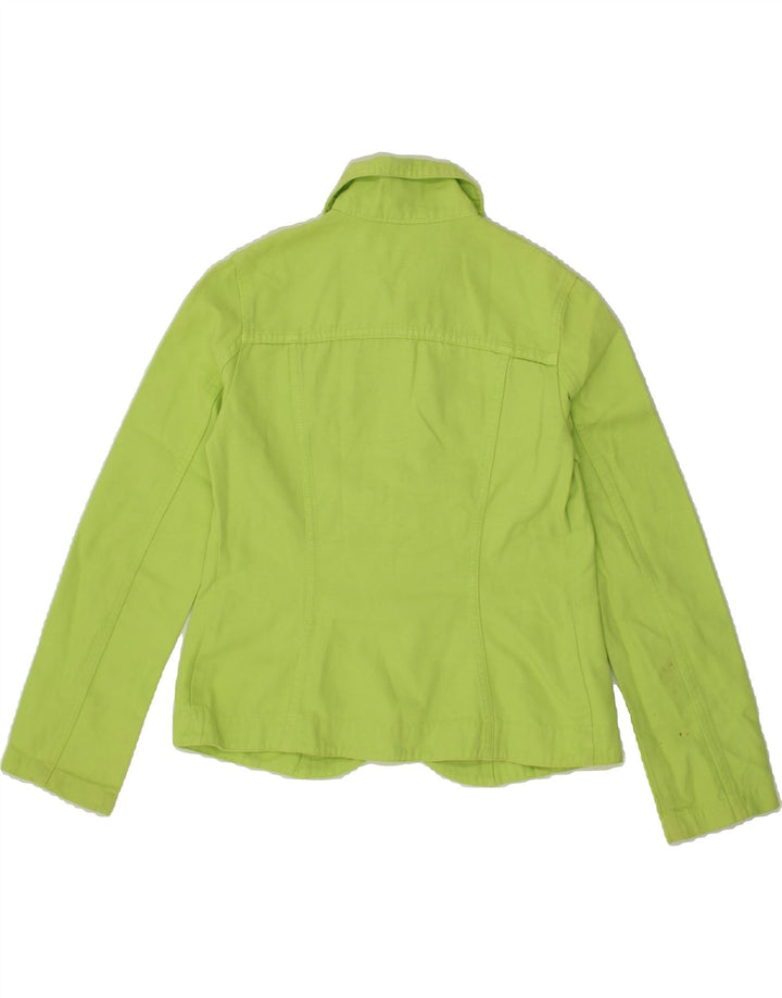 BENETTON Girls 4 Button Blazer Jacket 9-10 Years Large Green Cotton Vintage Benetton and Second-Hand Benetton from Messina Hembry 