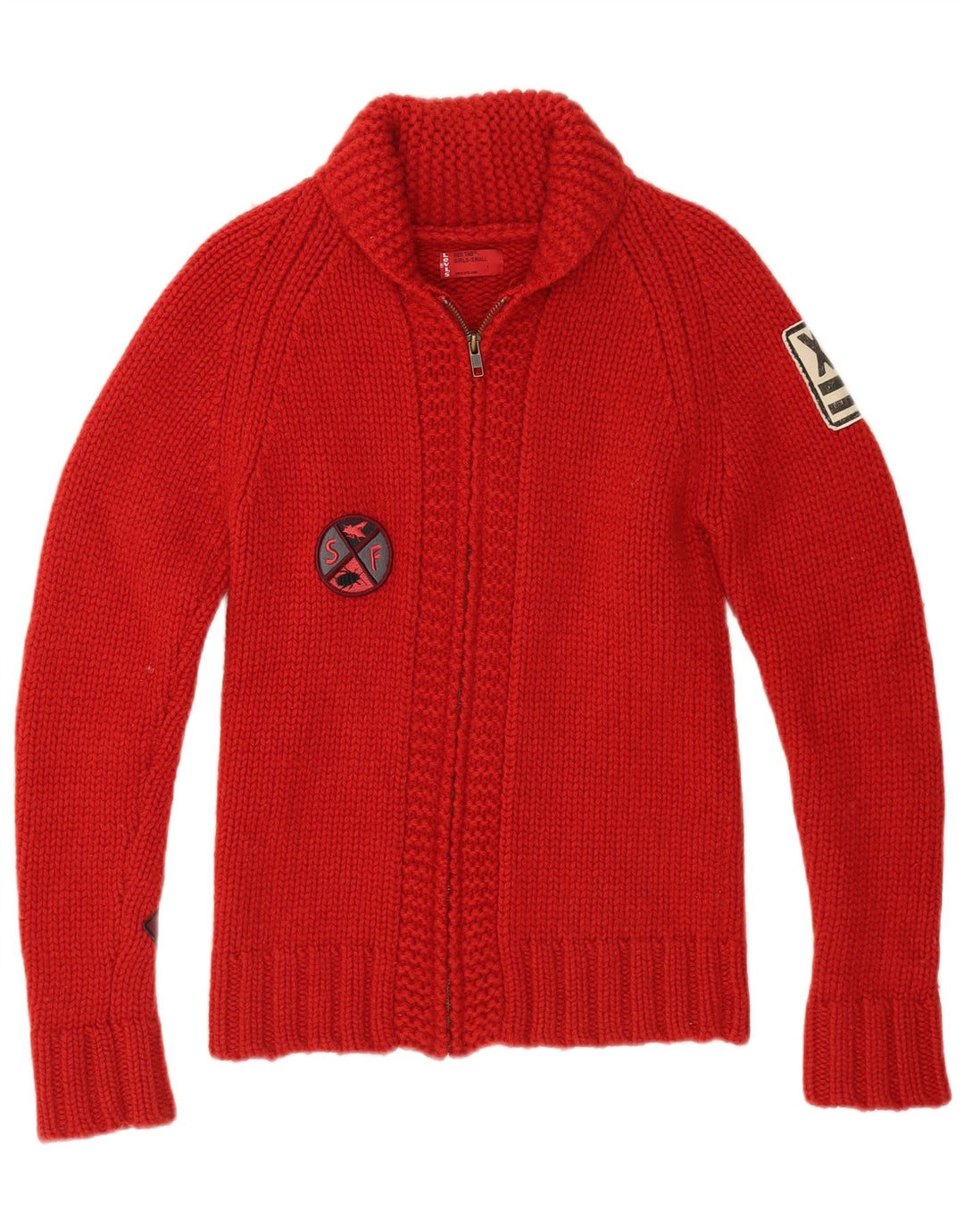 Maglione cardigan grafico per ragazze LEVI'S 10-11 anni piccolo in lana rossa
