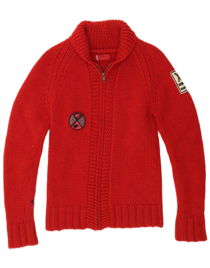 Maglione cardigan grafico per ragazze LEVI'S 10-11 anni piccolo in lana rossa