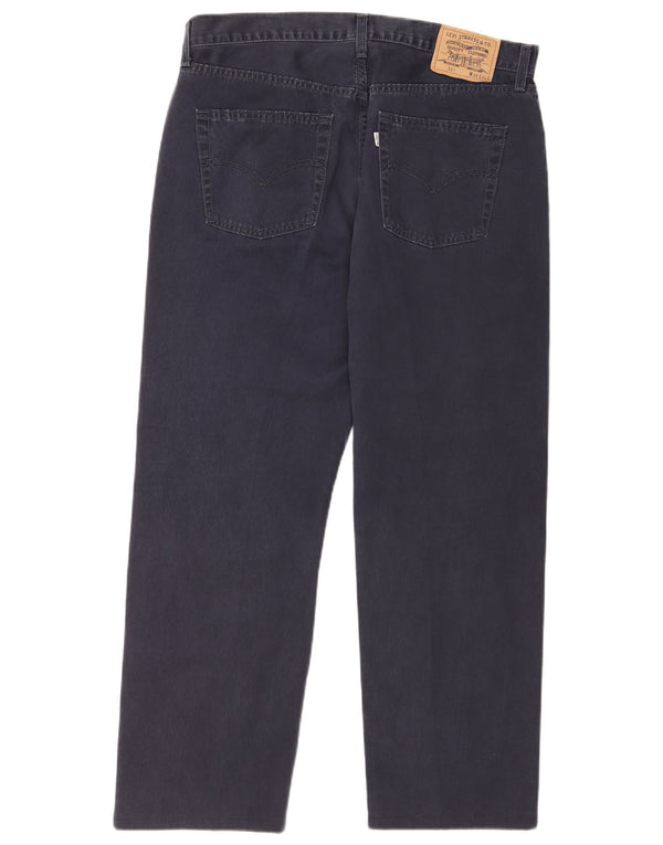 Levi's Uomo 551 Pantaloni casual dritti dalla vestibilità ampia W38 L29 Cotone blu navy