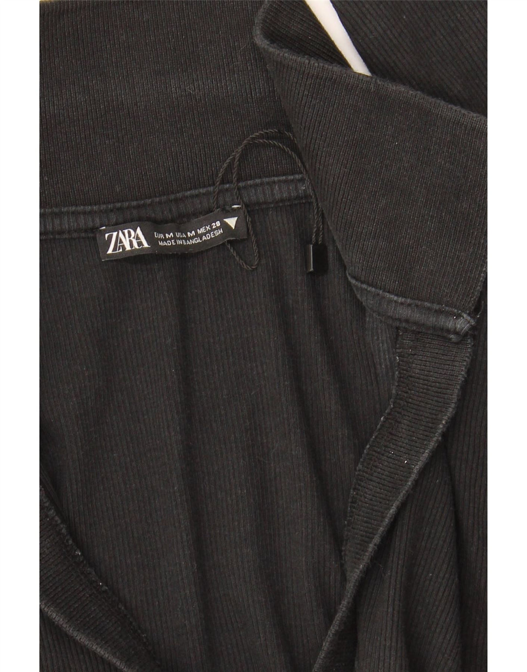 Polo corta da donna a maniche lunghe Zara UK 12 media nera