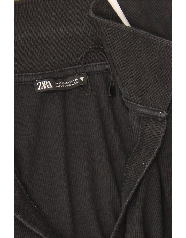 Polo corta da donna a maniche lunghe Zara UK 12 media nera