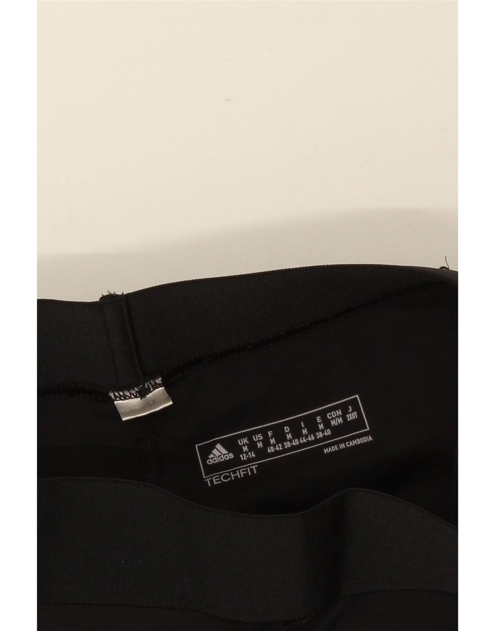 Leggings Capri grafici da donna ADIDAS UK 12/14 medio nero