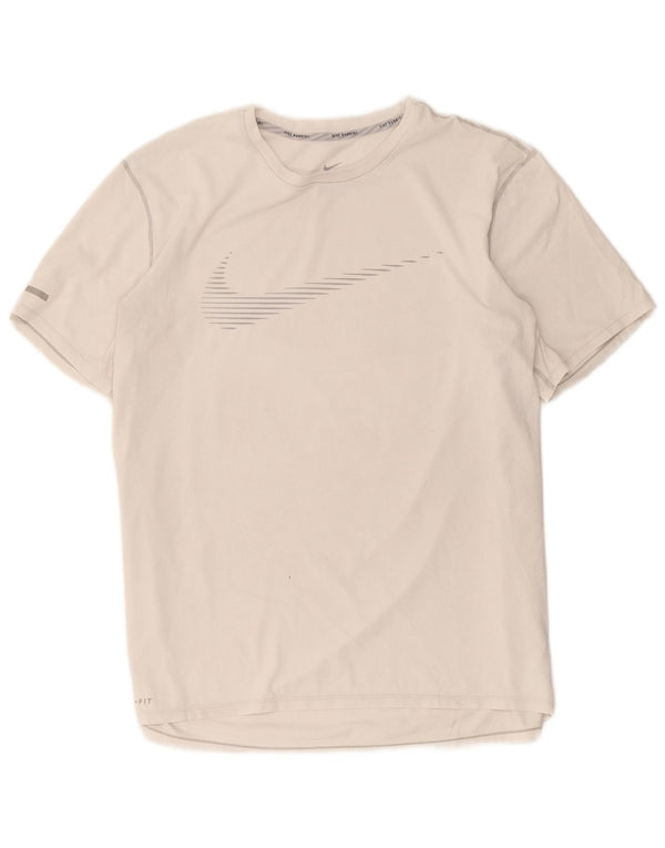 T-shirt grafica da uomo Nike Dri Fit Top XL poliestere bianco