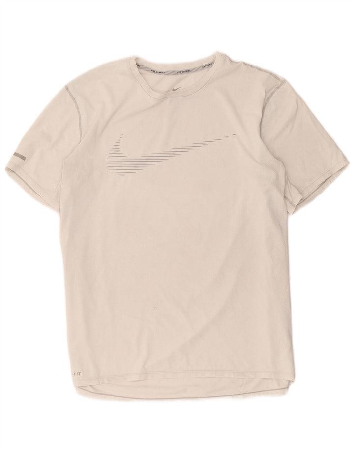 T-shirt grafica da uomo Nike Dri Fit Top XL poliestere bianco