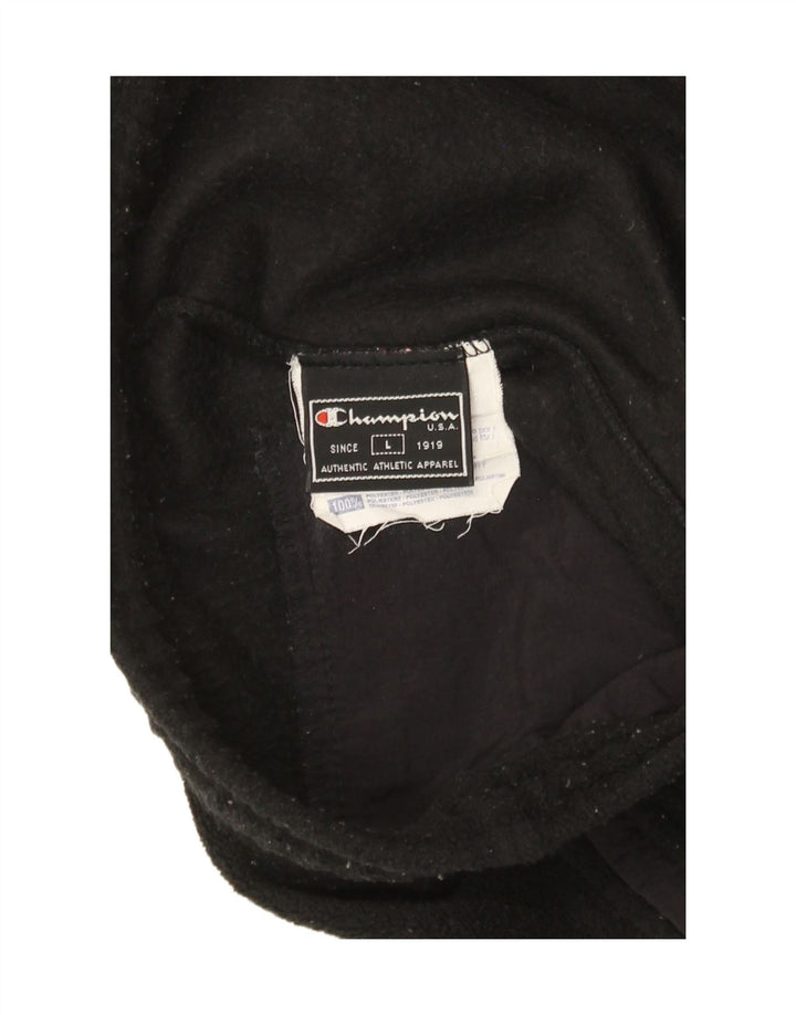 Pantaloni da tuta in pile da uomo Champion grandi in poliestere nero