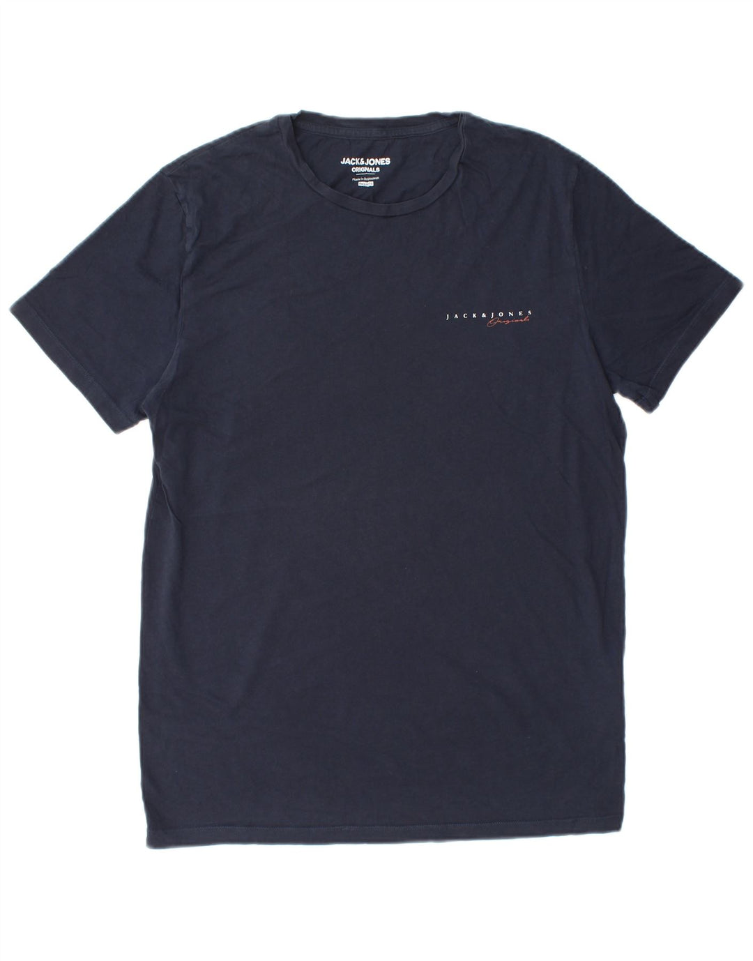 JACK & JONES T-shirt da uomo vestibilità regolare Top Large in cotone blu navy