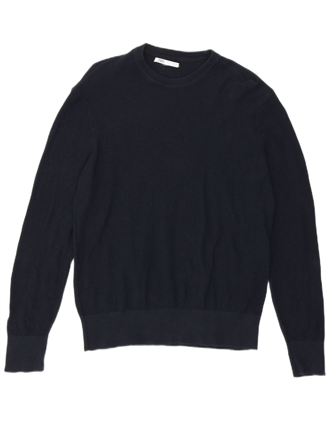 Maglione maglione girocollo da uomo Zara piccolo blu navy