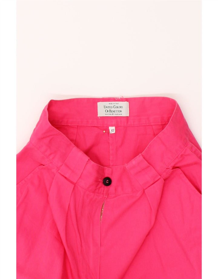 BENETTON Womens Chino Shorts IT 42 Medium W28  Pink Cotton Vintage Benetton and Second-Hand Benetton from Messina Hembry 