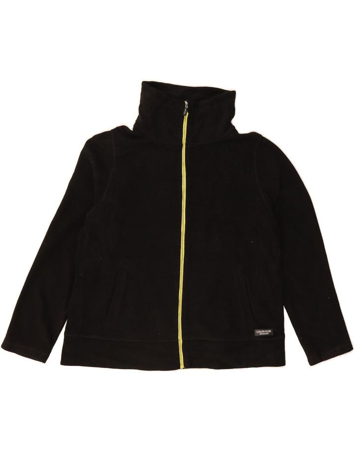 CALVIN KLEIN Womens Fleece Jacket UK 18 XL Black Polyester Vintage Calvin Klein and Second-Hand Calvin Klein from Messina Hembry 