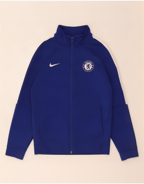Nike Boys Chelsea FC Tracksuit Top Jacket 12-13 Years Large Blue