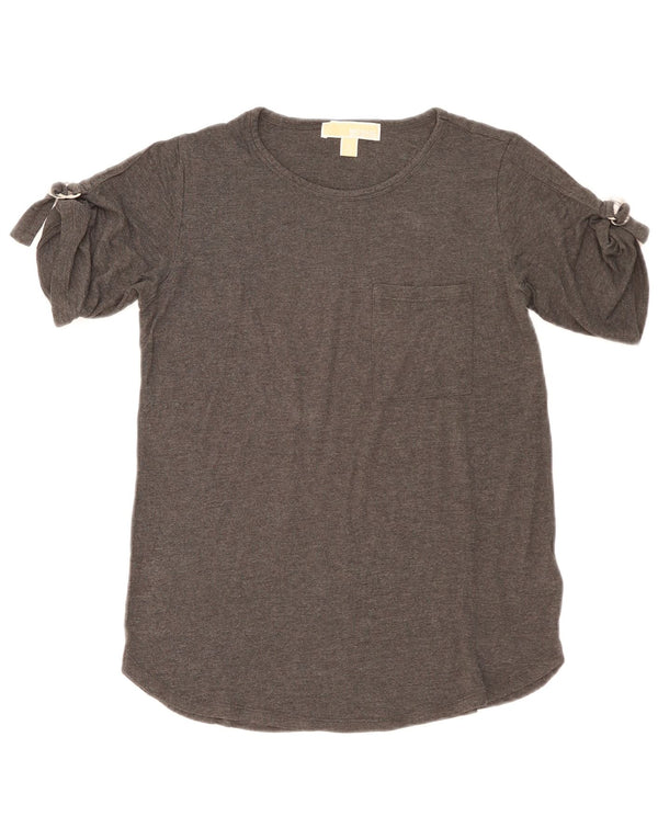 T-shirt da donna Michael Kors Top UK 10 Small in viscosa grigia