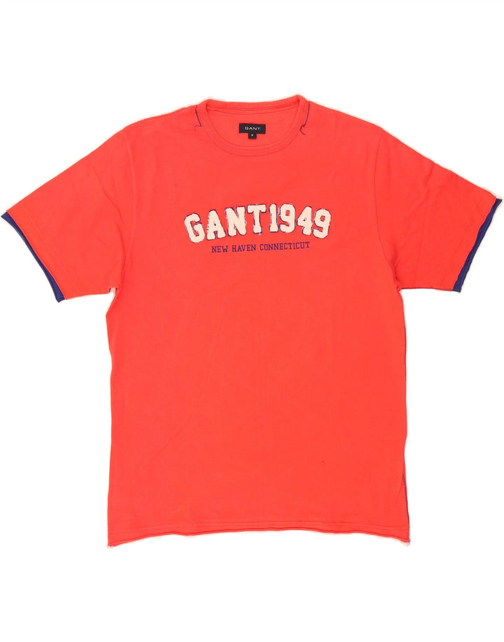 GANT Mens Graphic T-Shirt Top Medium Red Cotton Vintage Gant and Second-Hand Gant from Messina Hembry 