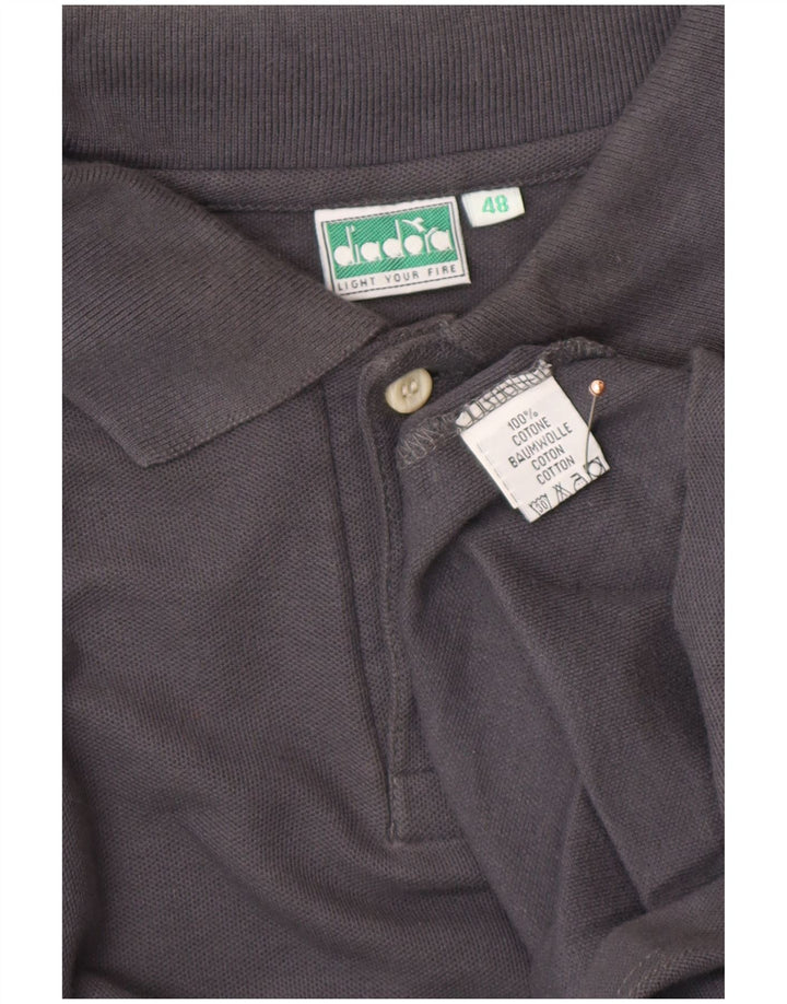 Polo DIADORA Uomo Manica Lunga IT 48 Cotone Grigio Medio