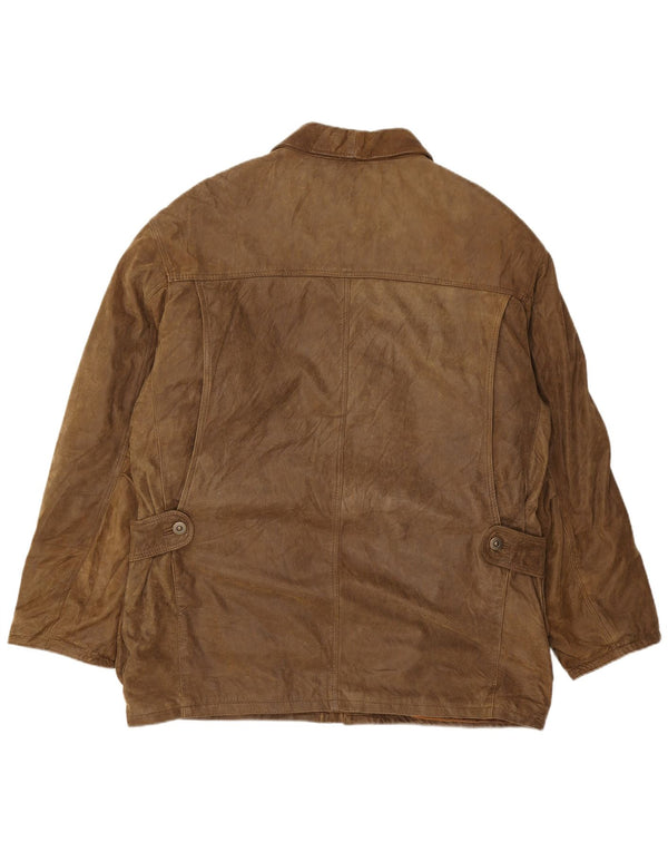 Giacca in Pelle Uomo Essebi IT 54 2XL Pelle Marrone