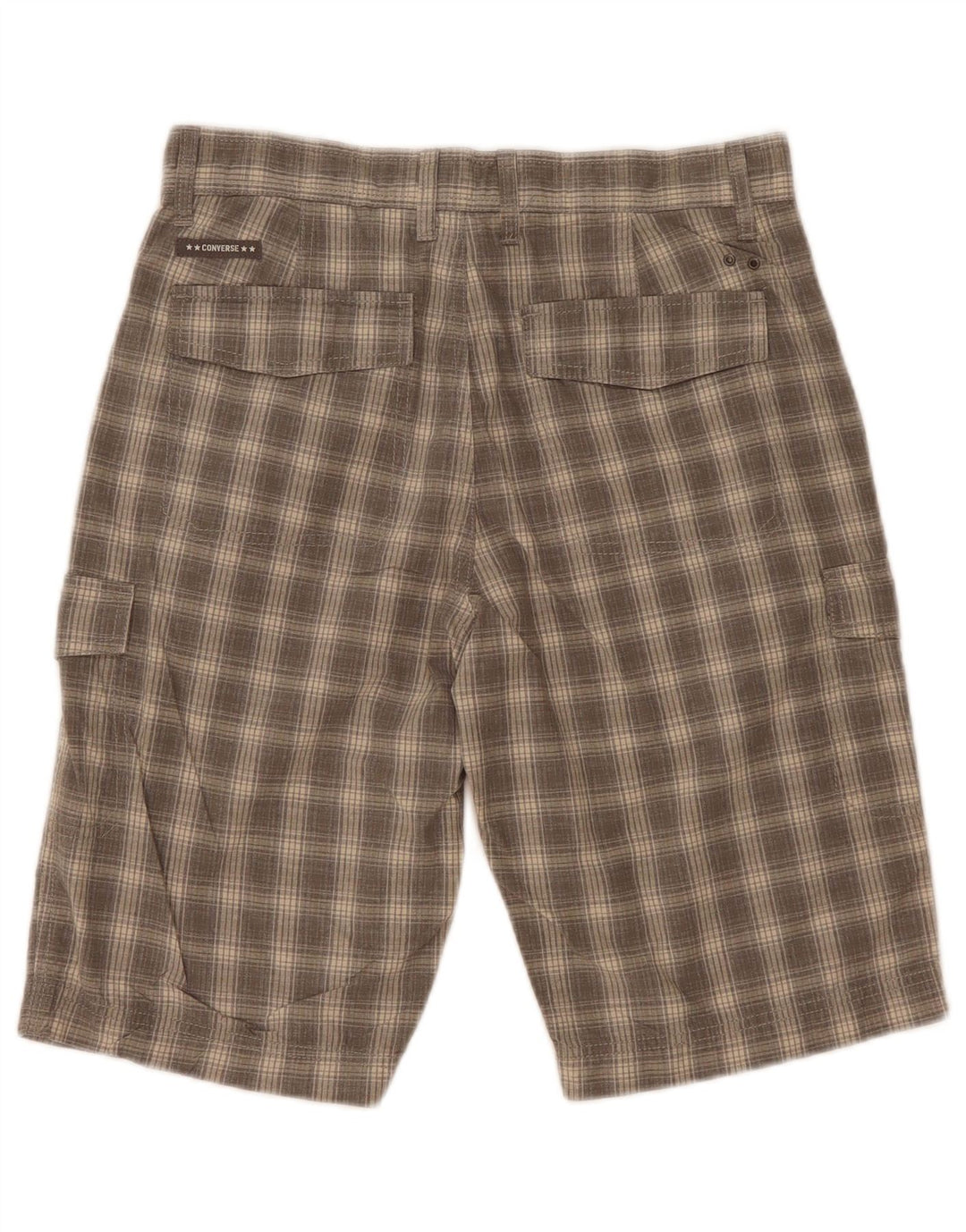 Pantaloncini cargo da uomo Converse W30 grigio medio a quadri
