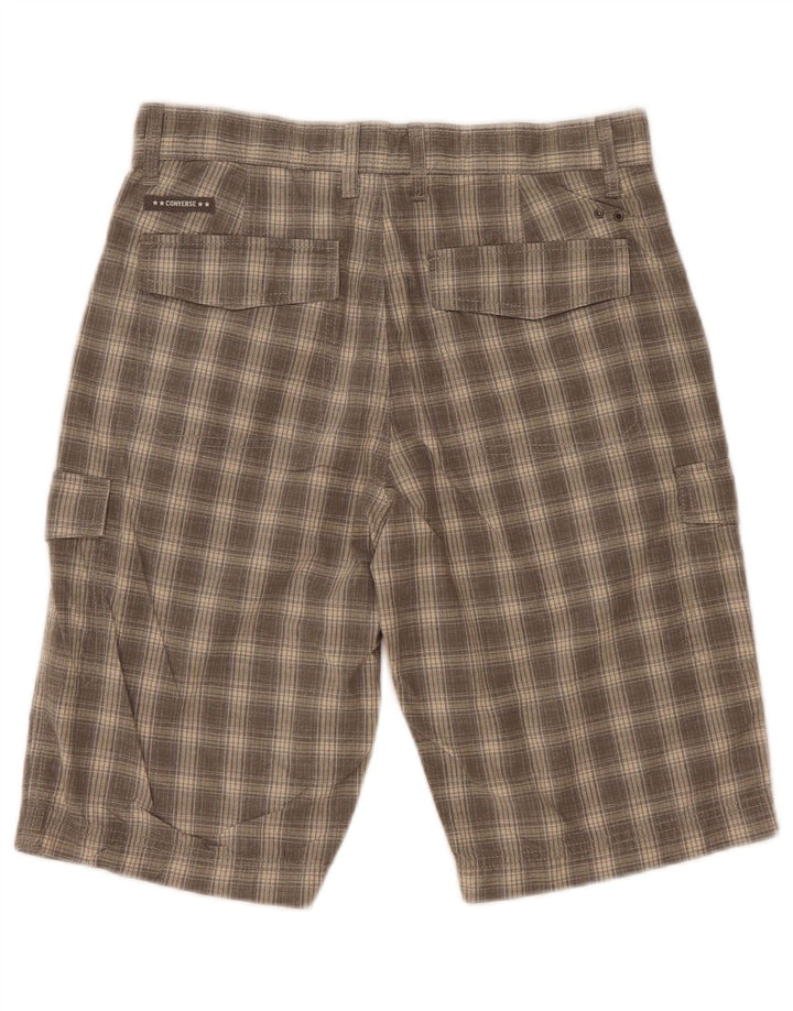 Pantaloncini cargo da uomo Converse W30 grigio medio a quadri