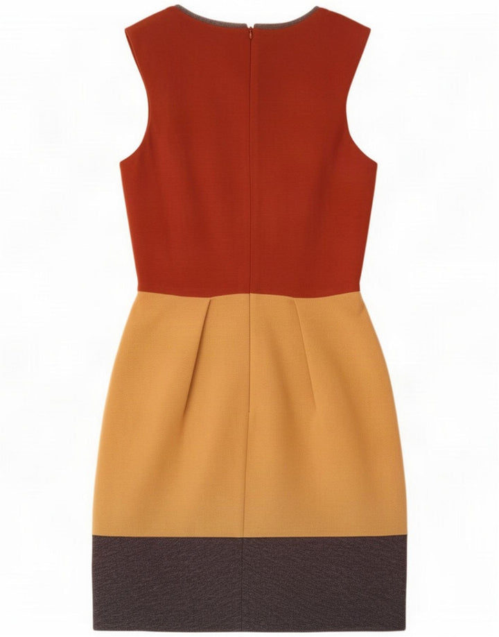 Abito tubino da donna Massimo Dutti UK 12 Colorblock giallo medio