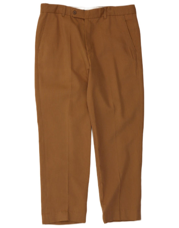 Pantaloni da abito affusolati Zara da uomo W36 L27 Gessato beige