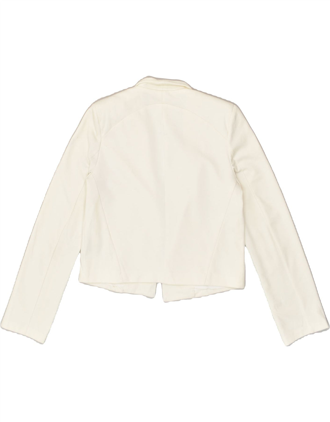 MOSSIMO Womens Crop Blazer Jacket UK 10 Small White Polyester | Vintage Mossimo | Thrift | Second-Hand Mossimo | Used Clothing | Messina Hembry 
