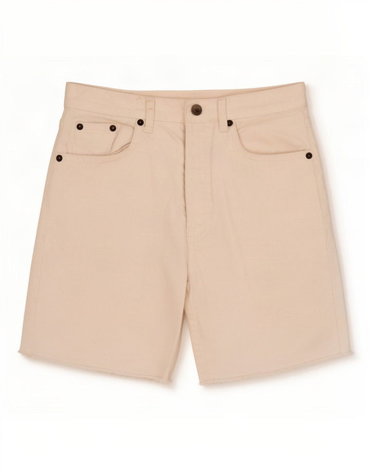 Pantaloncini di jeans da donna Topshop W28 poliestere bianco medio