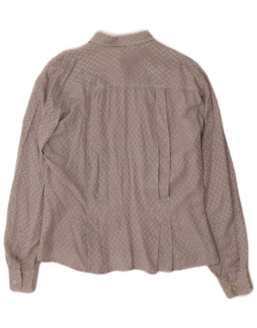 Camicia da donna Stefanel UK 16 Acetato gessato grigio grande