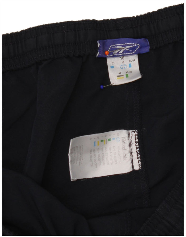 Pantaloncini sportivi Reebok da donna UK 16 Large blu navy in poliestere