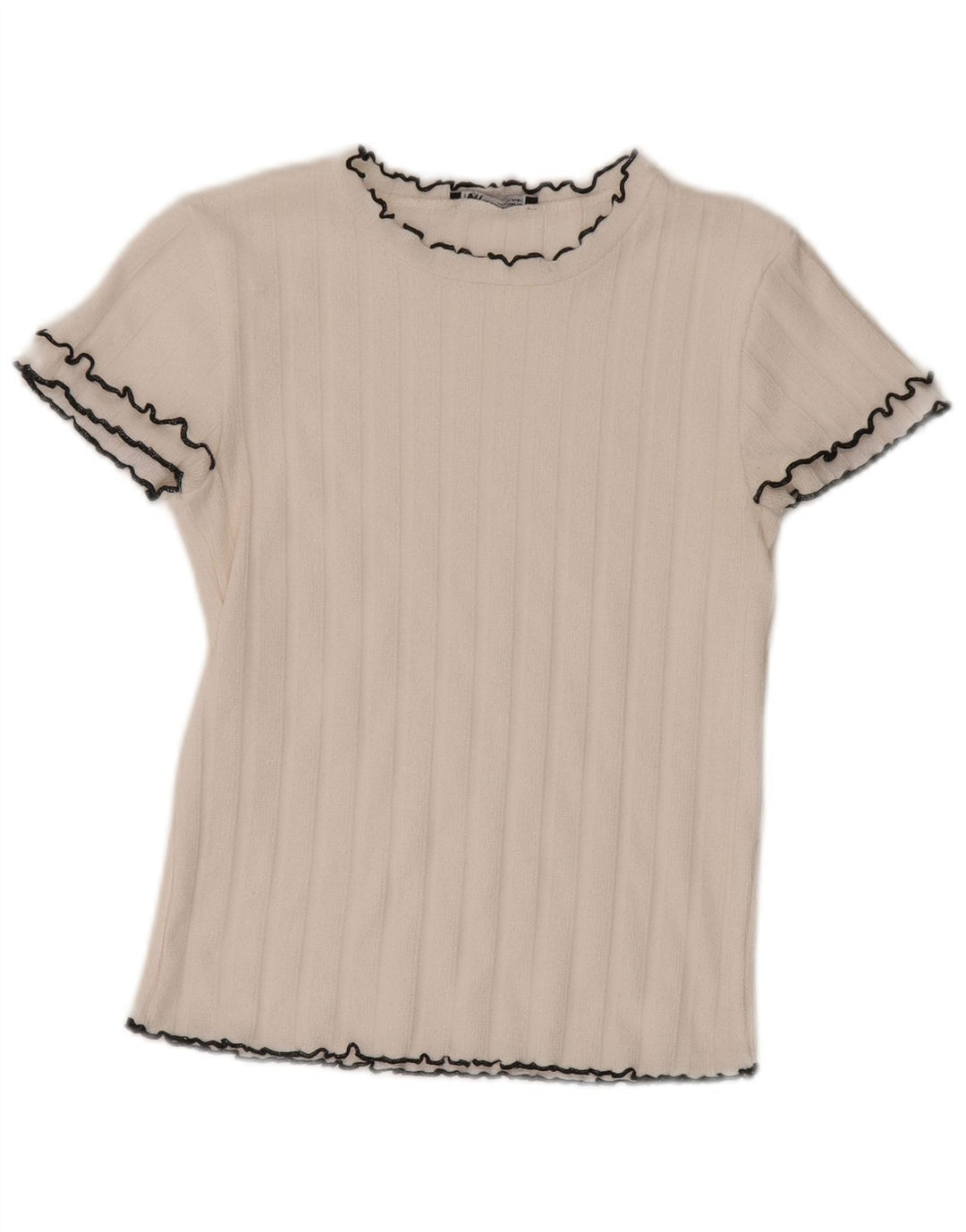 T-shirt Zara da donna Top UK 12 bianca media