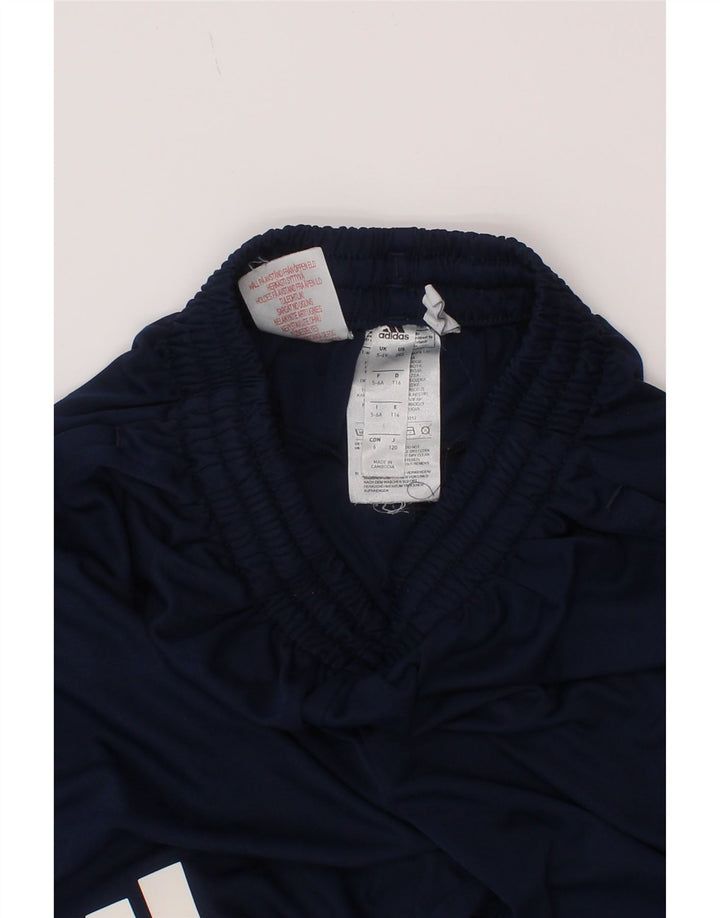 Pantaloncini sportivi Adidas Climalite Graphic da ragazzo 5-6 anni in poliestere blu navy