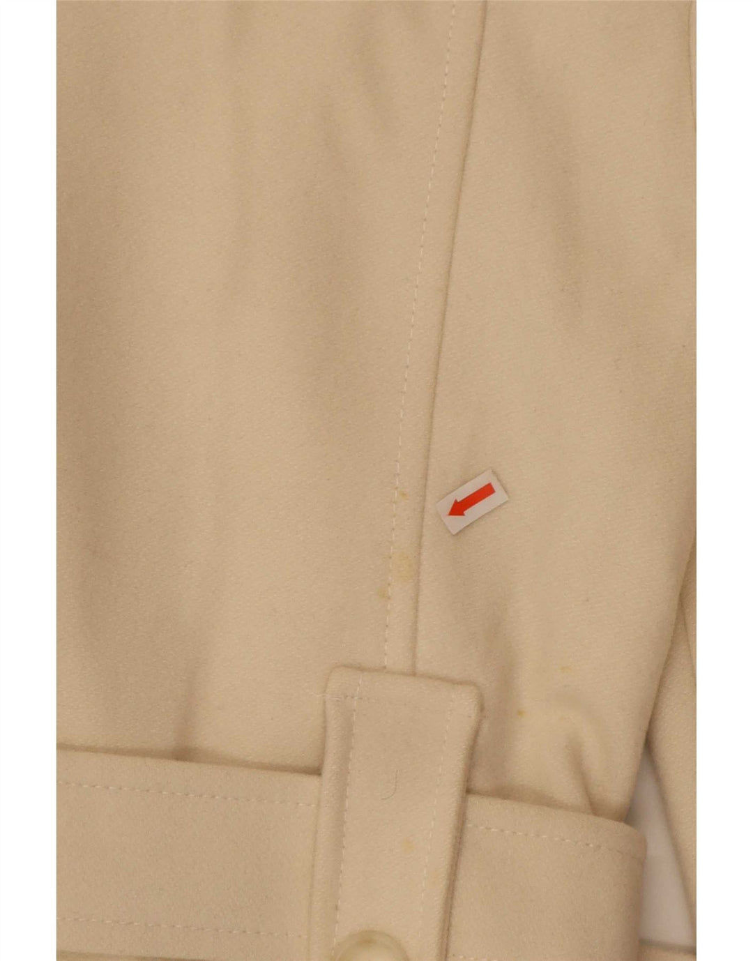 Cappotto Doppiopetto Donna Benetton IT 40 Small Beige Lana
