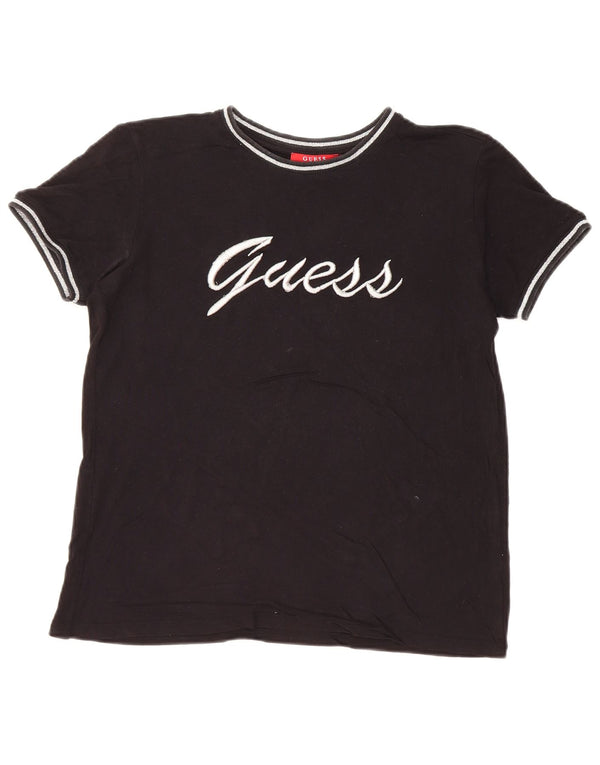 T-shirt grafica oversize da donna GUESS UK 6 XS Nera