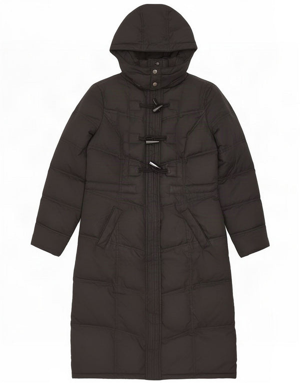 Esprit Cappotto imbottito con cappuccio lungo da donna UK 10 piccolo poliestere nero